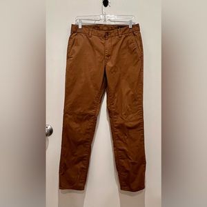 Bonobos Tailored Fit Flannel Lined Chinos, Khaki/Tan/Camel, Size 31/30